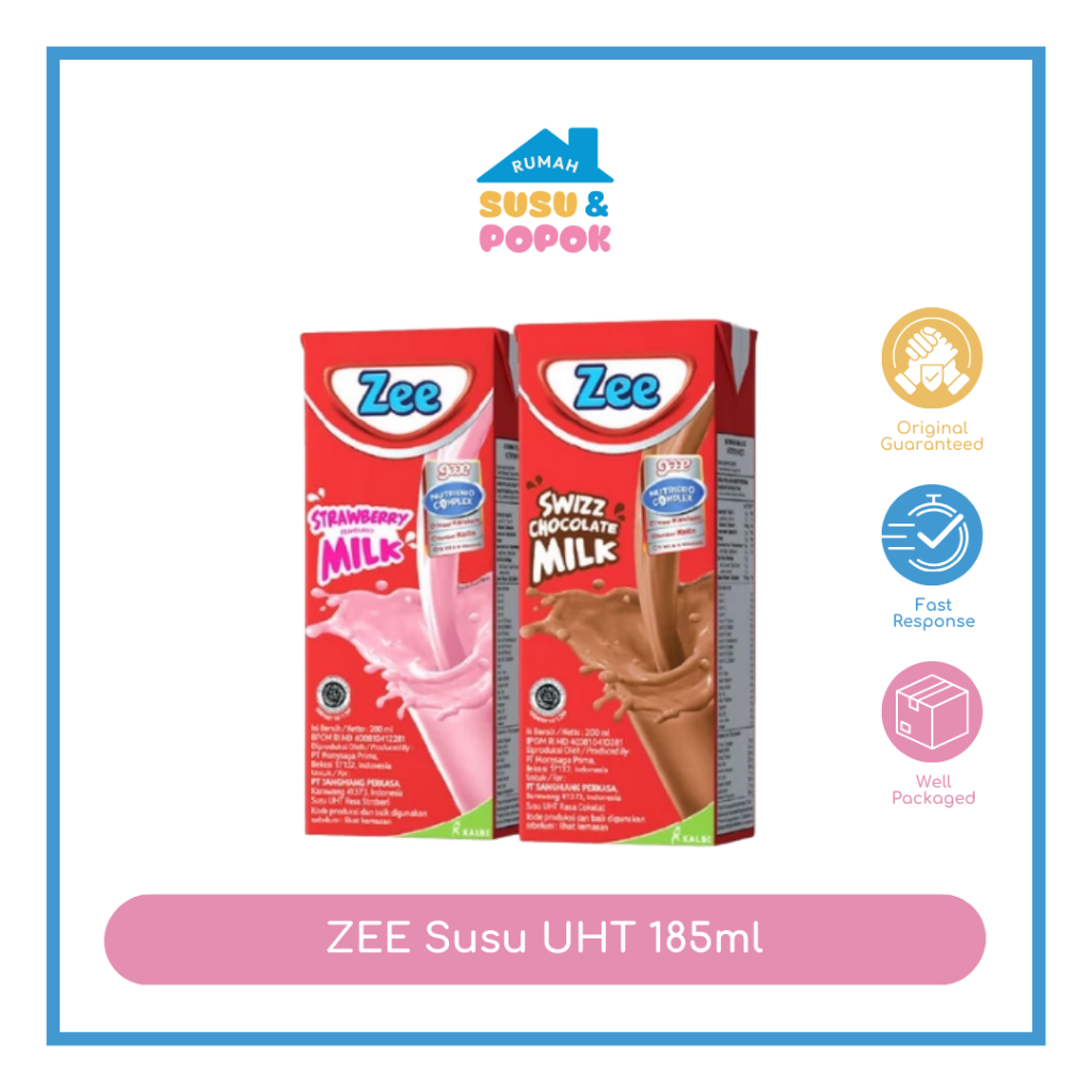 

Zee UHT Milk / Susu UHT Chocolate / Strawberry 185ml