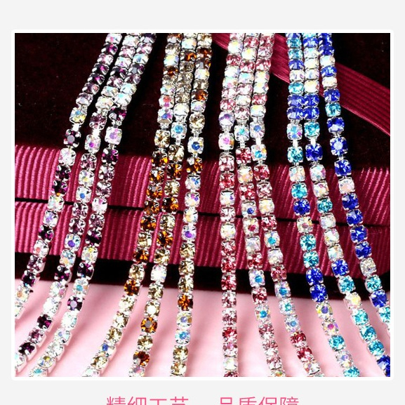 3meter Rantai Cakar Manik Mutiara Berlian Imitasi Perak