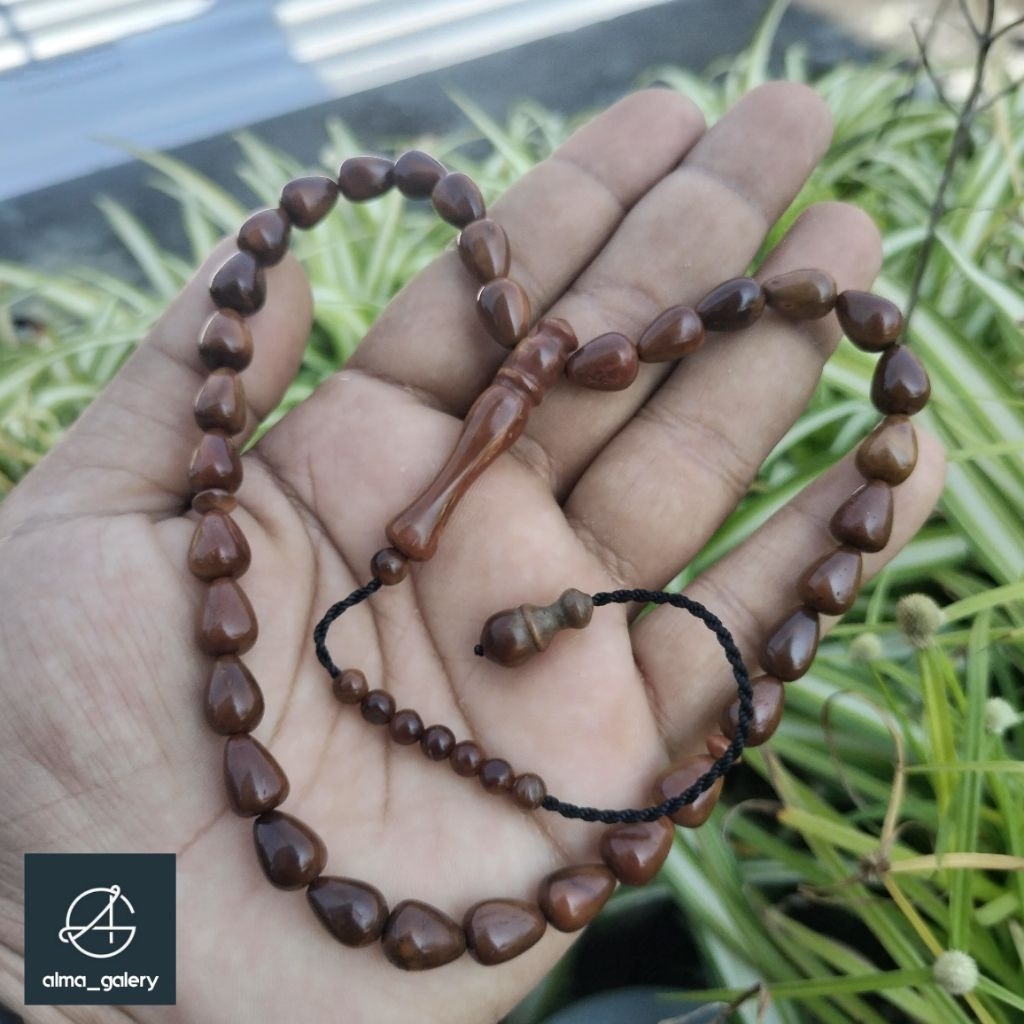 GALERY_ALMA tasbih muslim 33 butir kayu kaokah kayu kokah