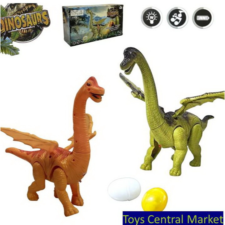 Mainan robot dinosaurus bertelur bersayap ukuran besar dapat bergerak musik dan suara