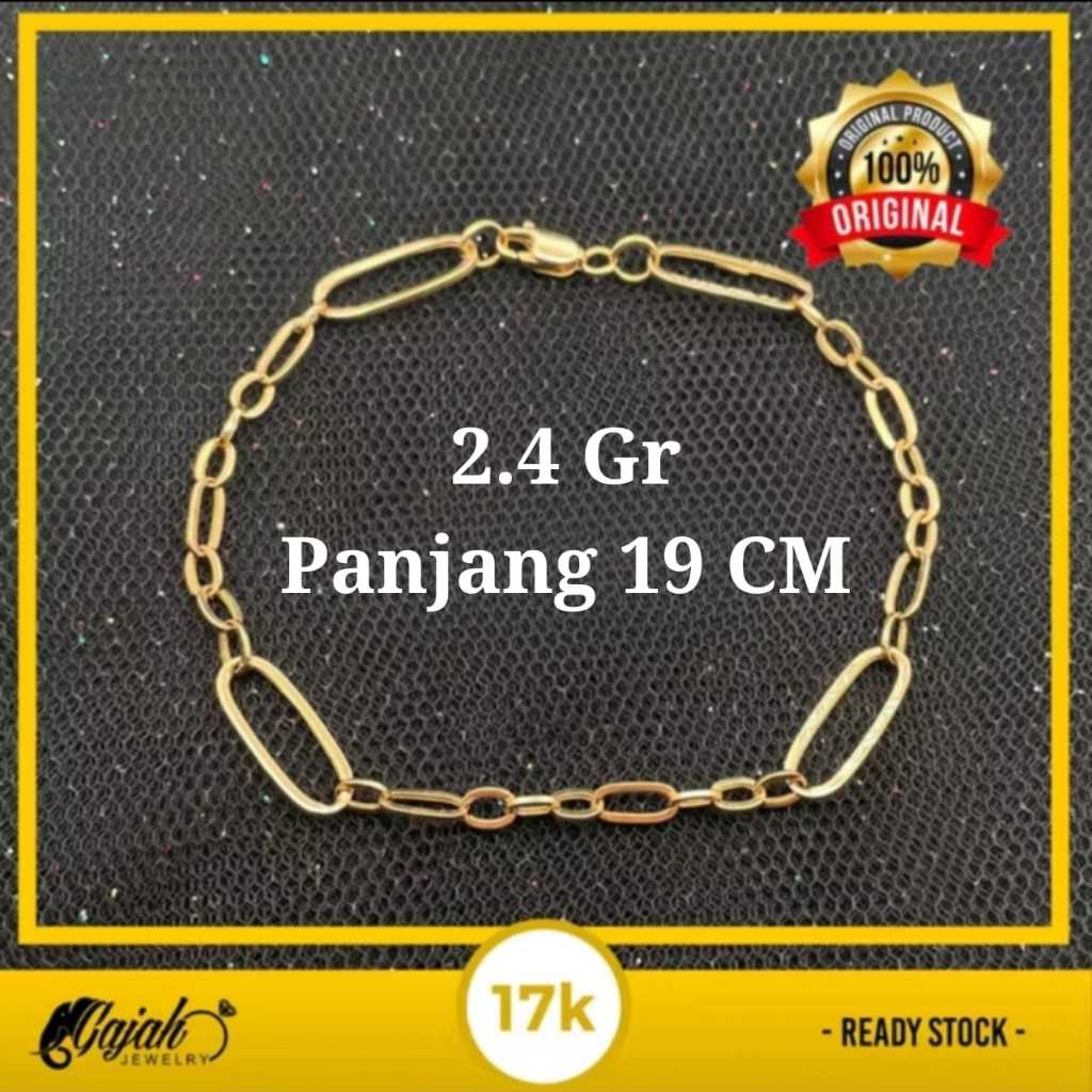 Gelang Rante Dewasa Emas 17K 2.4 Gram Toko Emas Gajah Online Salatiga 7727