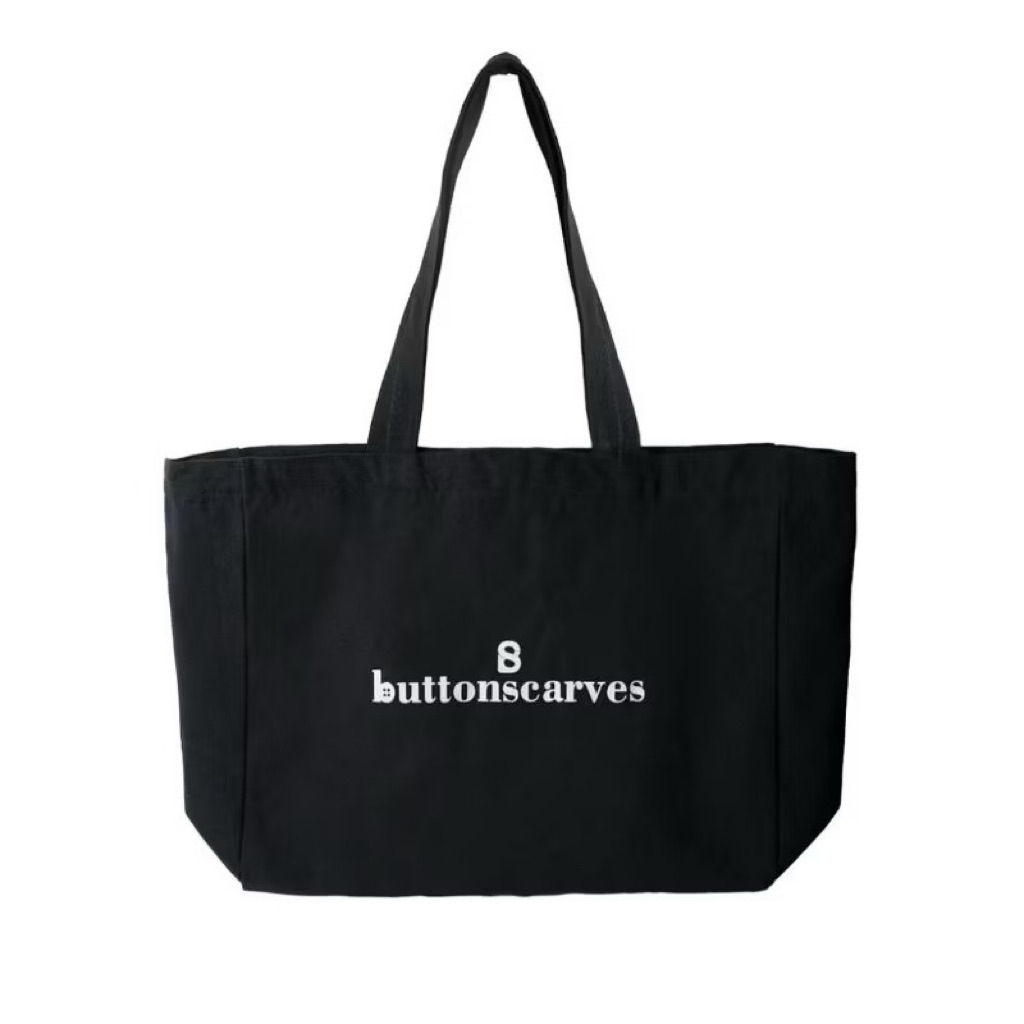 SHOPPING BAG BUTTONSCARVES HITAM TOTE BAG SALE