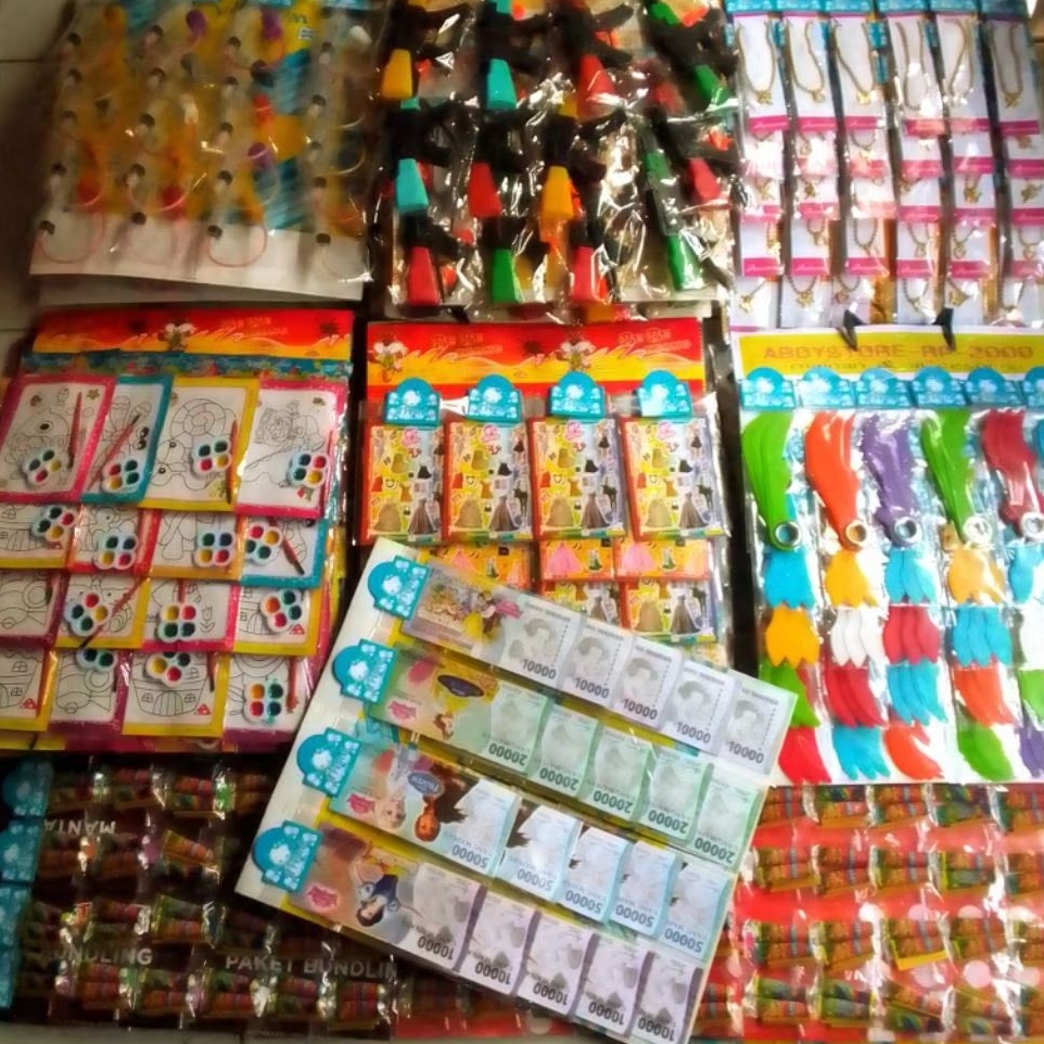 GROSIR MAINAN RENCENGAN WARUNG BANYAK VARIANNYA