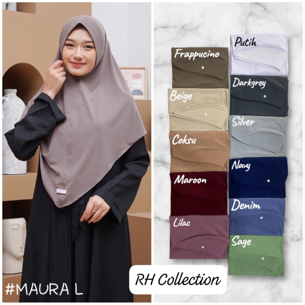 Hijab RH Collection Tipe Maura XL, L, M Curly Muslimah