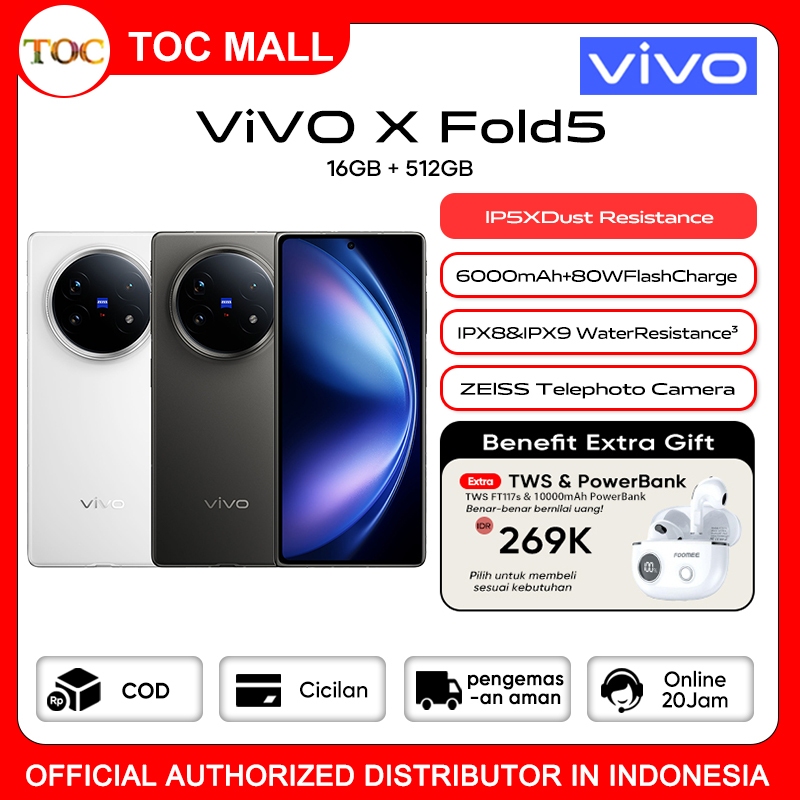 Vivo X Fold5 Pro 5G 16/512GB Snapdragon 8 Gen 3 6000mAh 80W FlashCharge ZEISS Telephoto Camera