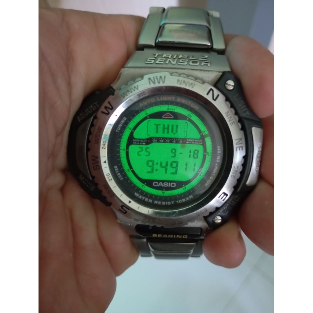 Casio Protrek Titanium PRT-1400 triple sensor