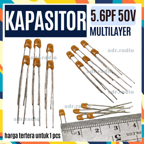 Kapasitor Keramik Multilayer NPO 5.6 pF 50v Ceramic Capasitor NPO Multilayer 5.6pF 50v