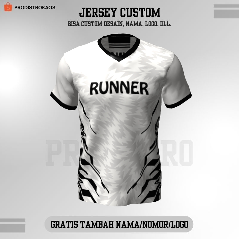Kaos Jersey Lari Abu Motif Abstrak 255 - Jersey Olahraga Custom