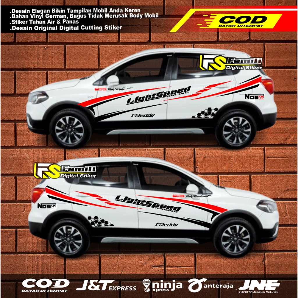 NEW STIKER MOBIL TERBARU KEREN Suzuki SX4 X-OVER sticker stripe mobil suzuki sx4 stiker sx4 body