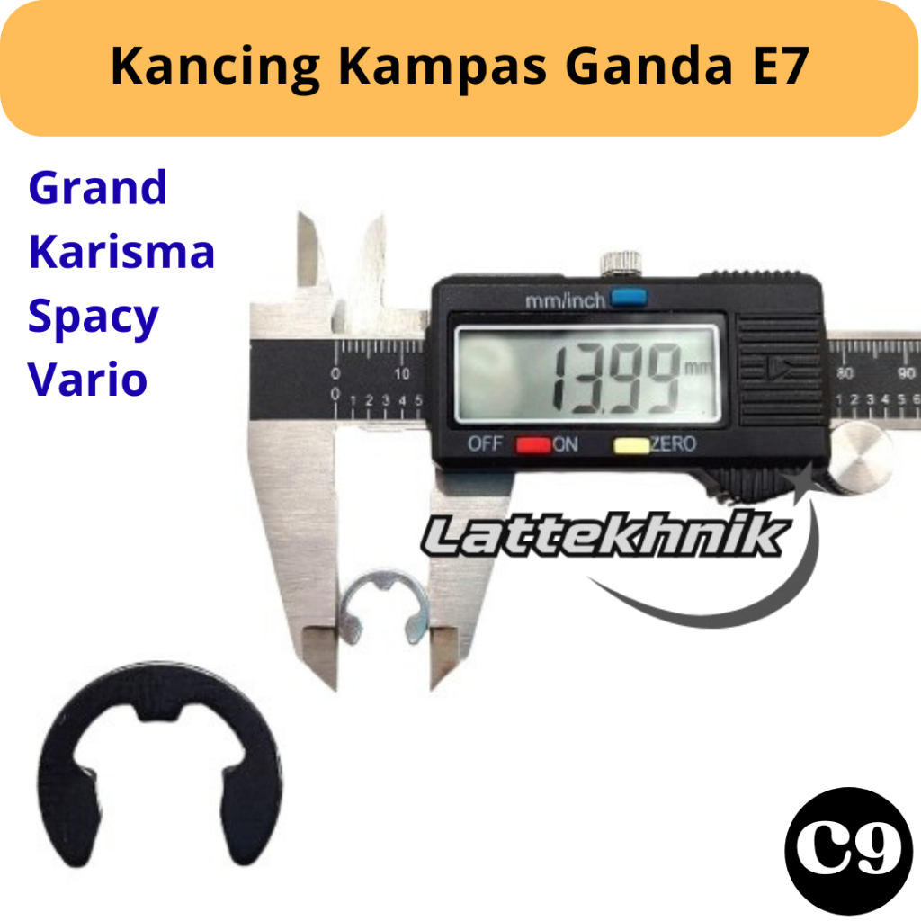 CC9 Klip Snap Ring Circlip Kampas Ganda Grand Karisma Spacy Vario - Kancing Kampas Ganda E7 (Harga 1
