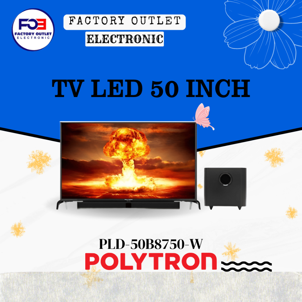 LED TV 50 INCH POLYTRON Full HD Soundbar PLD-50B8750-W