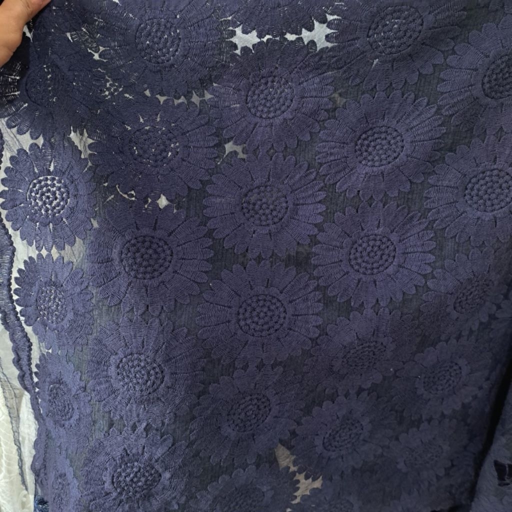 kain organza bordir - kain organza bordir premium - kain organza bordir kebaya harga 0, 5 meter