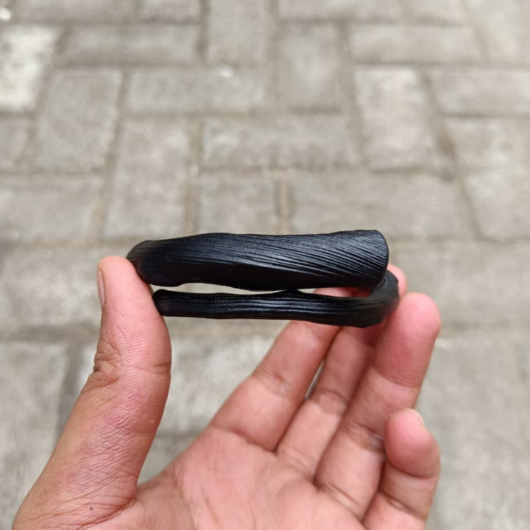 Gelang Akar Bahar Hitam Polos Full Berserat Natural Original/Gelang Akar Bahar Asli/Akar Bahar Hitam