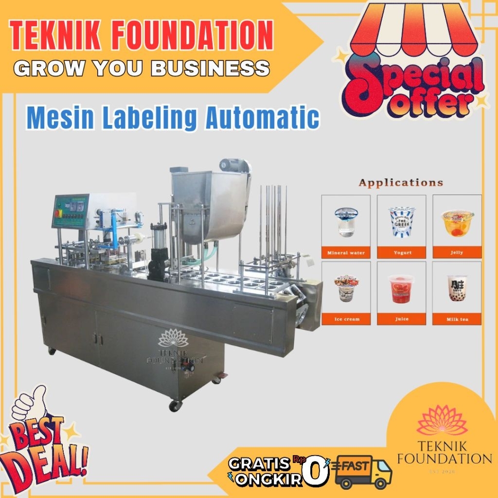 Mesin Cup Sealer Pengisi Air Mineral 2 Line TONGDA | Mesin AMDK kemasan