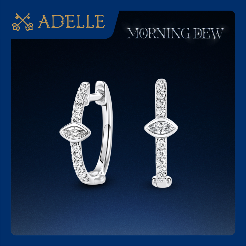 Adelle Jewellery – Evredrop Diamond Earrings – Anting Emas Berlian