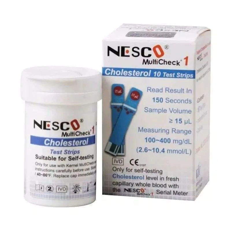 Strip Nesco Kolesterol Refil 10 Strip Botol/ Nesco Test Cholesterol/ Tes Kolesterol GCU isi 10 strip