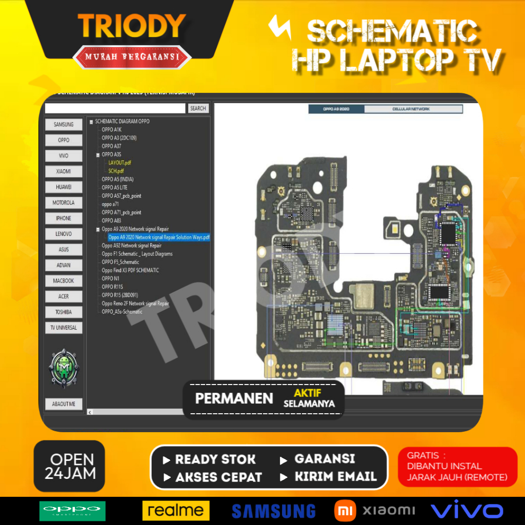 Kumpulan Schematic Diagram Tool HP LAPTOP TV LED TABUNG UNIVERSAL Permanen Aktif Selamanya