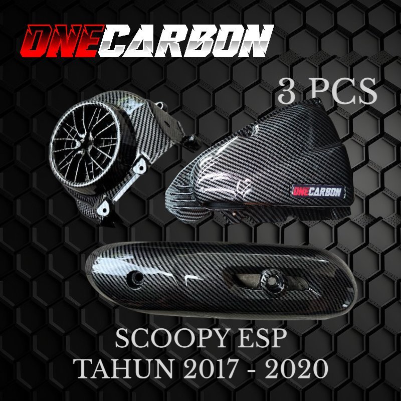 PAKET CARBON SCOOPY ESP 2016-2020 3 PCS paket carbon scoopy esp / Scoopy carbon paketan / paketan ca