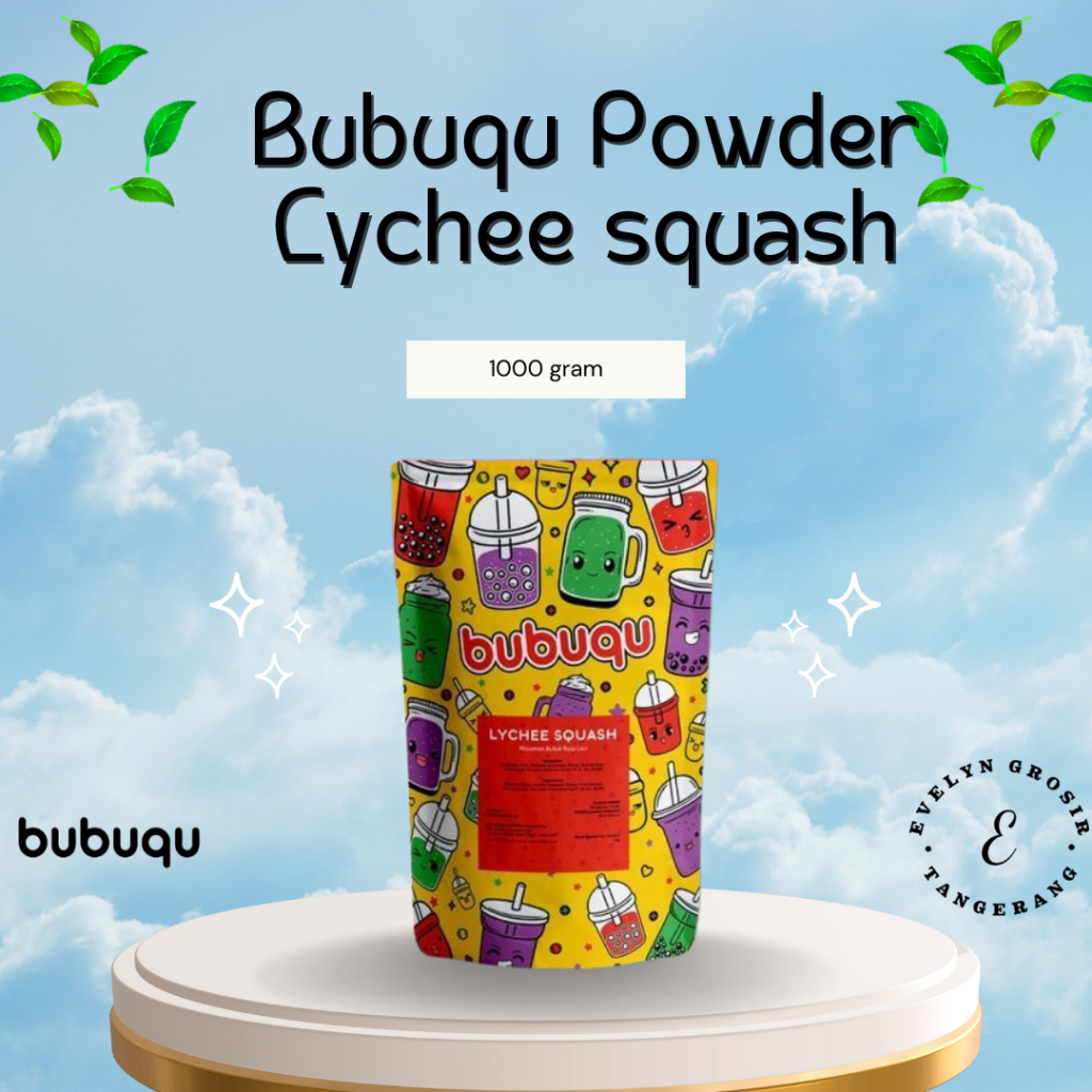 Bubuqu Powder Drink Lychee Squash - Bubuk Minuman Buah Leci 1 Kg