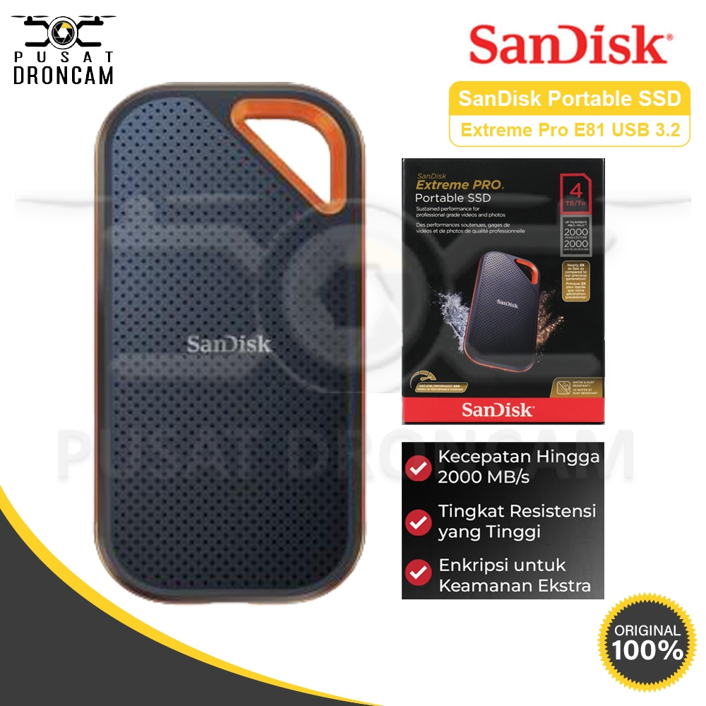 SanDisk Extreme Pro SSD Portable SSD 4TB 2TB 1TB 500GB 480GB || SanDisk SSD Portable Extreme Pro E82