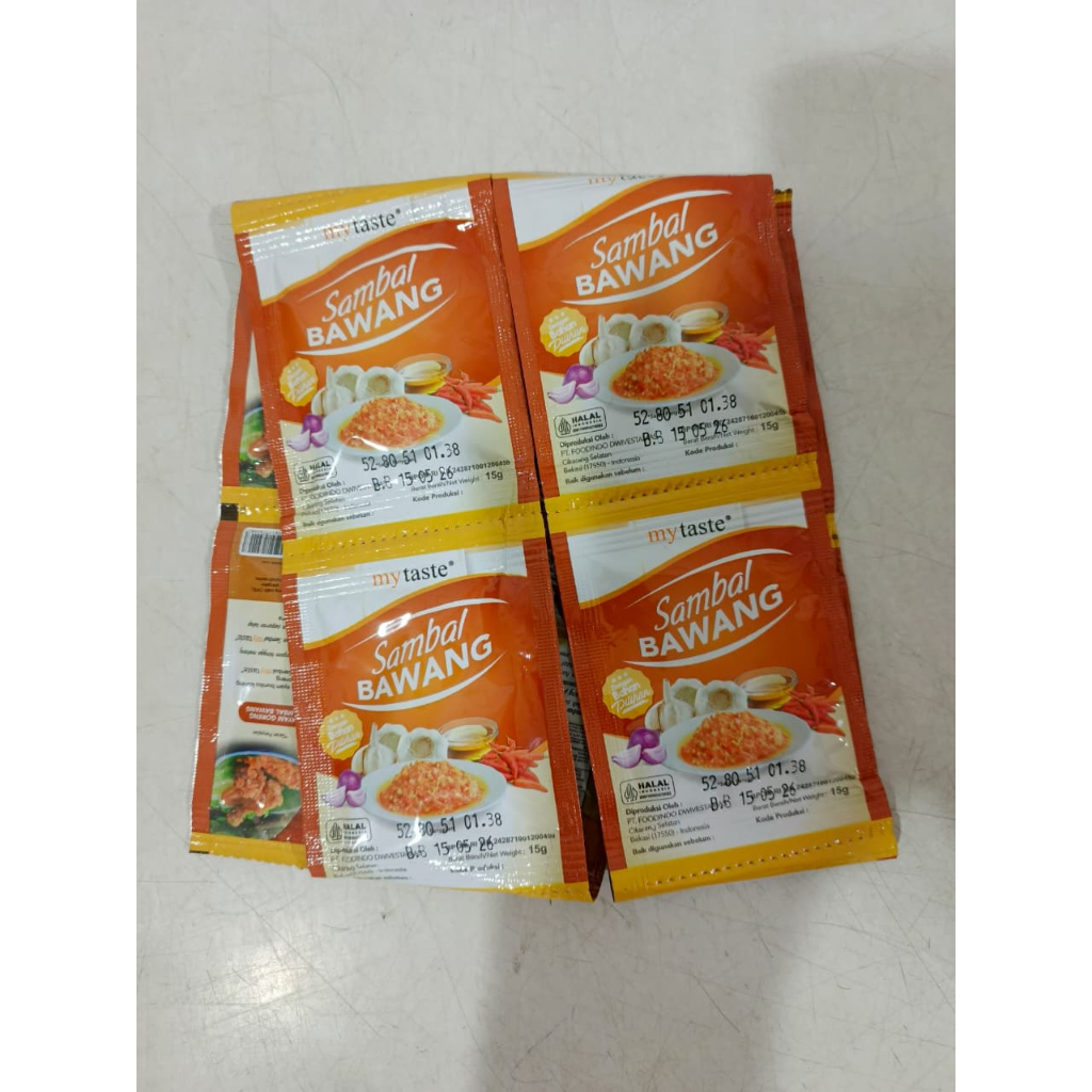 

My Taste Sambal Bawang 1 Renceng 15gr x 10 Pcs