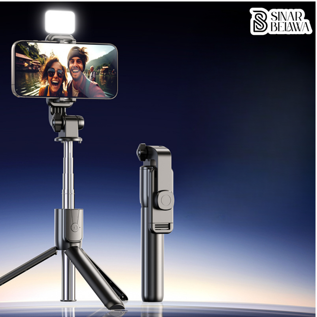 Tripod Kamera Aksi Tongsis Monopod Power Bank Bluetooth Remote