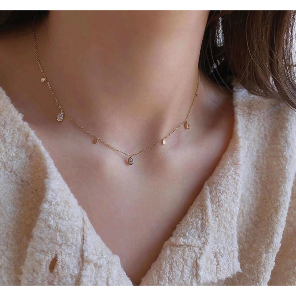 Kalung Wanita Emas 17K Kalung Berlian