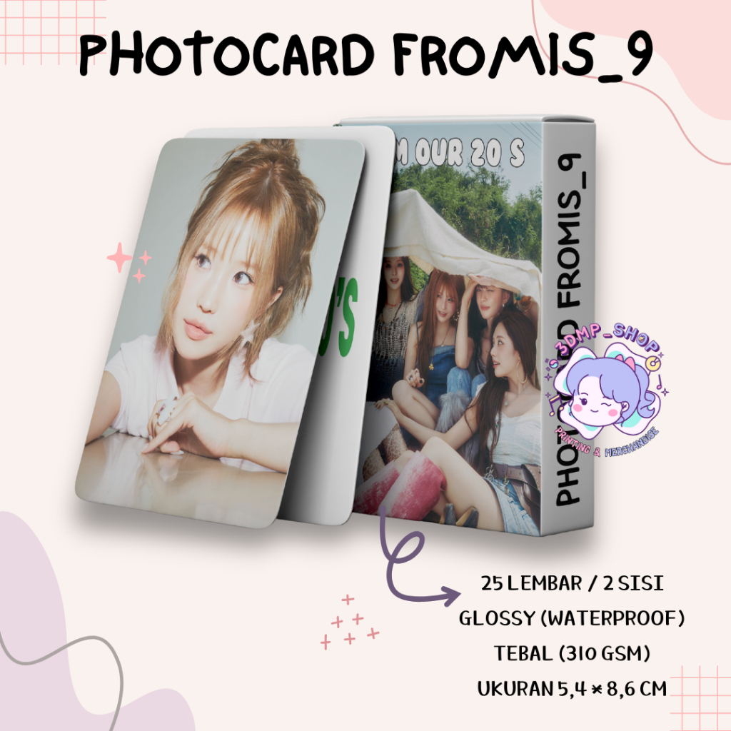 [2sisi - 25Lembar] PHOTOCARD PHOTO LOMO CARD LOMOCARD  FROMIS 9 FROMIS9 FROMIS_9 SUPERSONIC HEAT Fro
