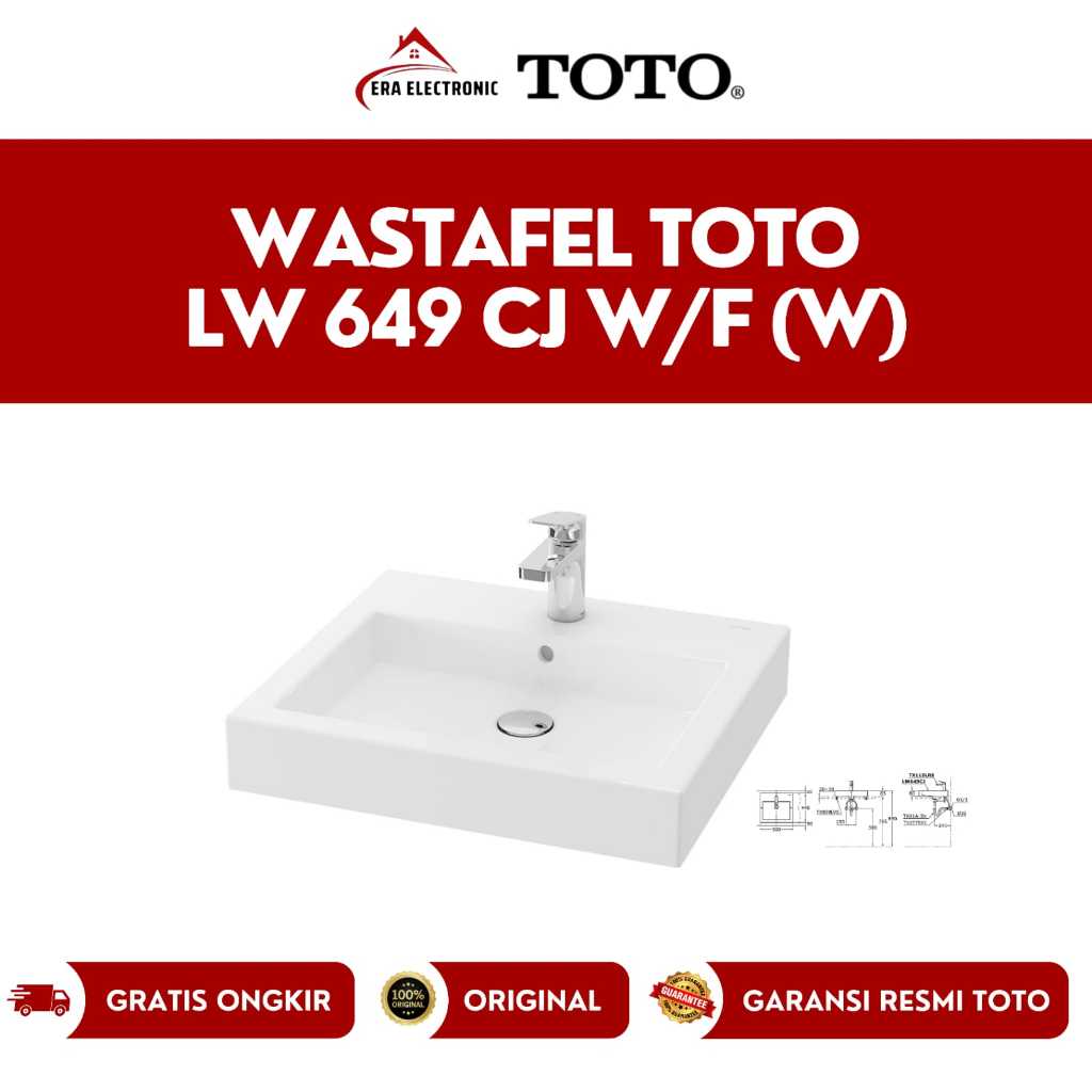 TOTO WASHTAFEL LW 649 CJ / LW649CJ BODY ONLY