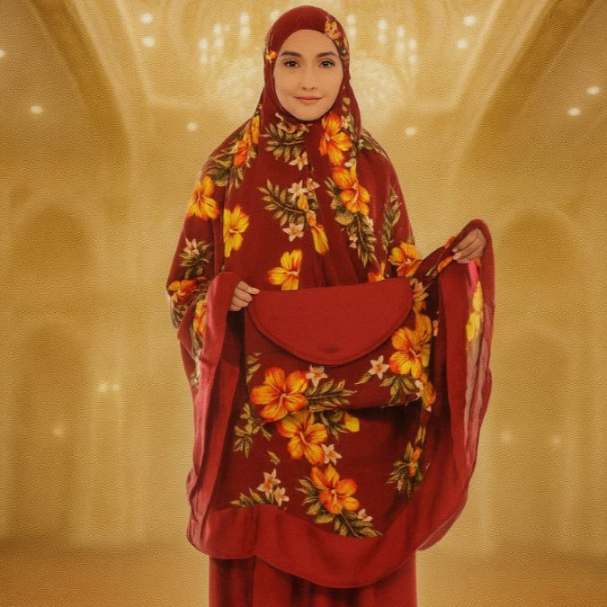 Mukena Bali Dewasa Motif Bunga Mawar / Mukena Murah Mukena Dewasa Super Jumbo / Mukenah Motif Bunga 