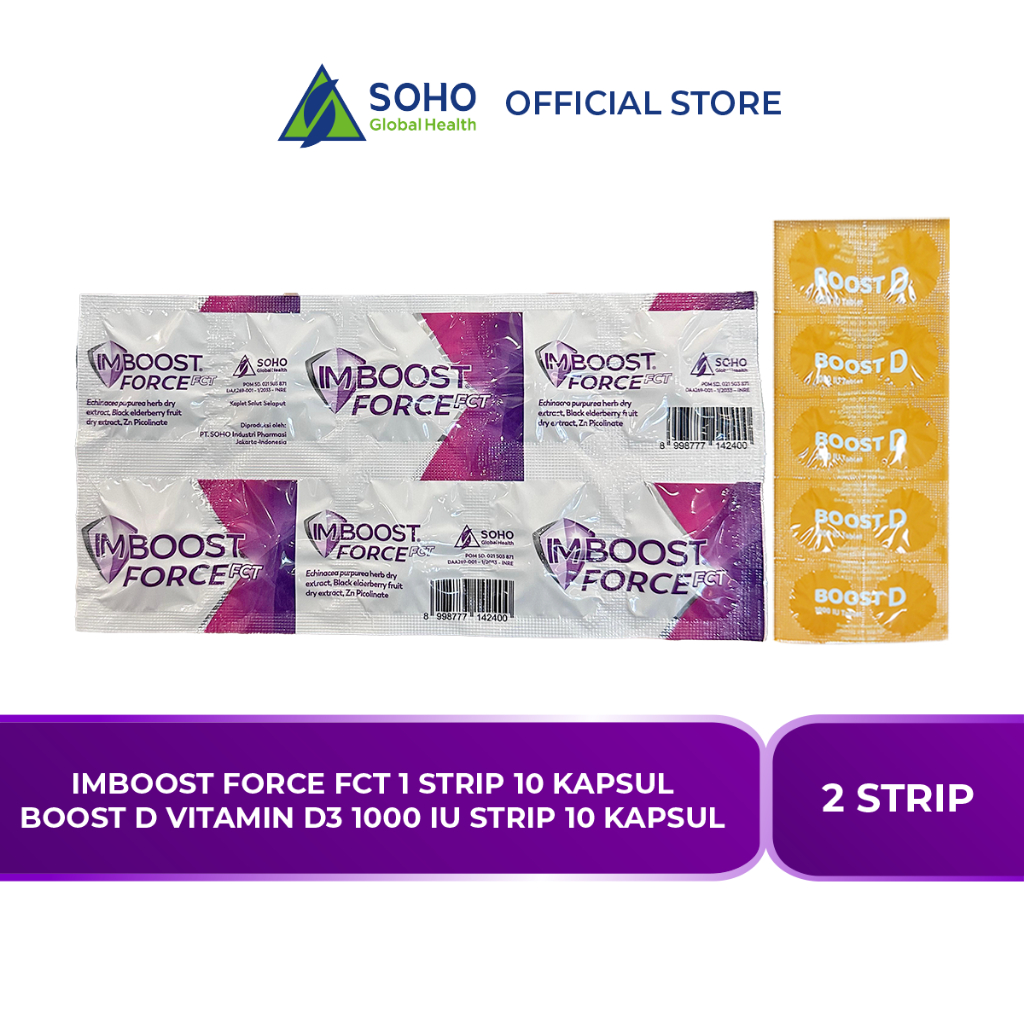 [YUXI] Imboost Force FCT 1 Strip + Boost D 1 Strip (1 Strip @10 Kapsul)