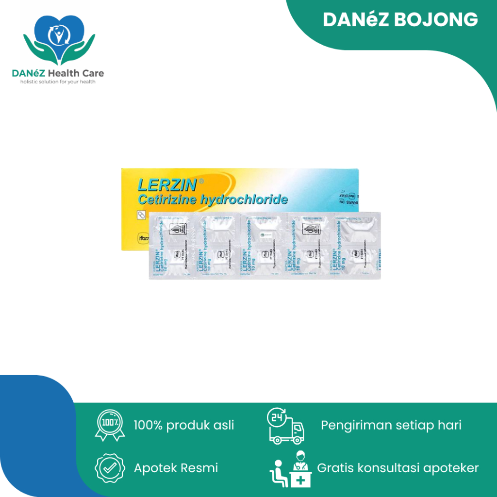 LERZIN 10 MG 1 STRIP 10 KAPSUL - OBAT ANTI ALERGI