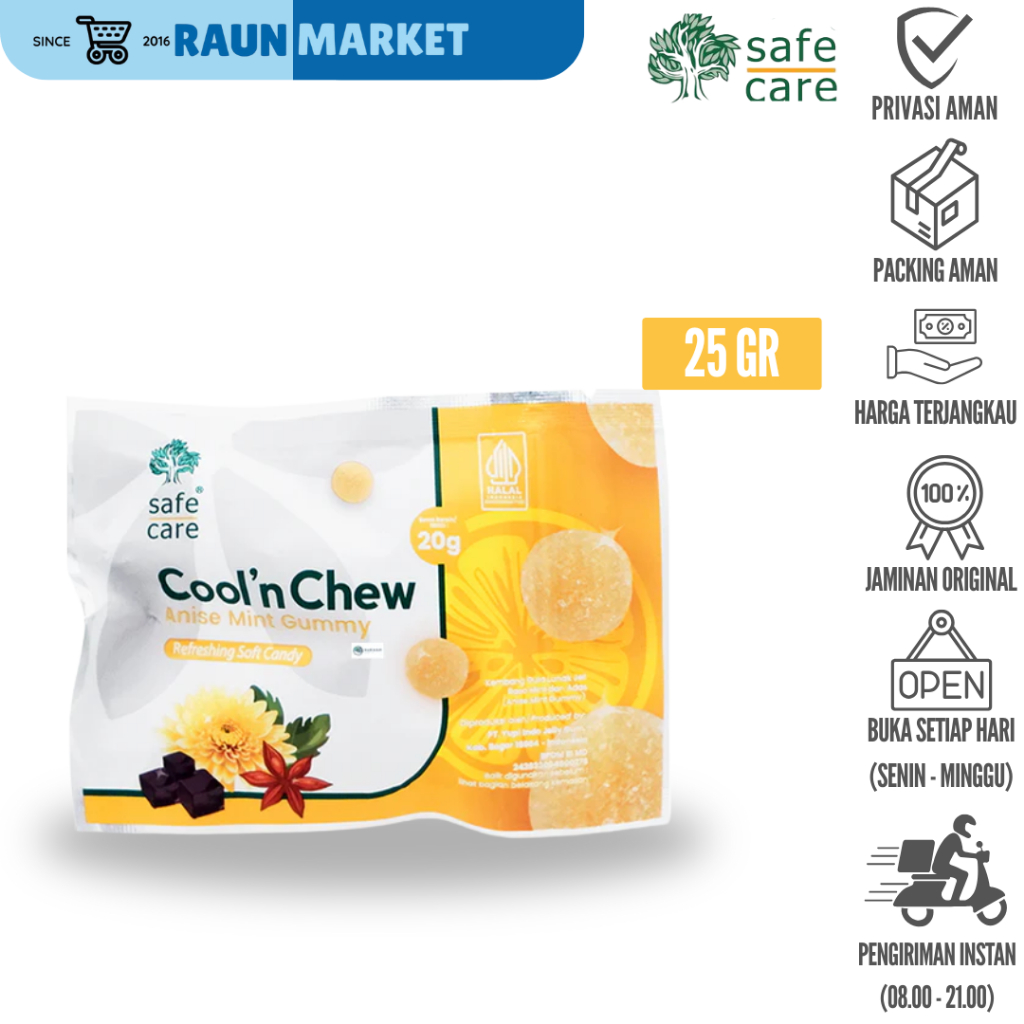 SAFE CARE Anise Mint Gummy - 25 gr