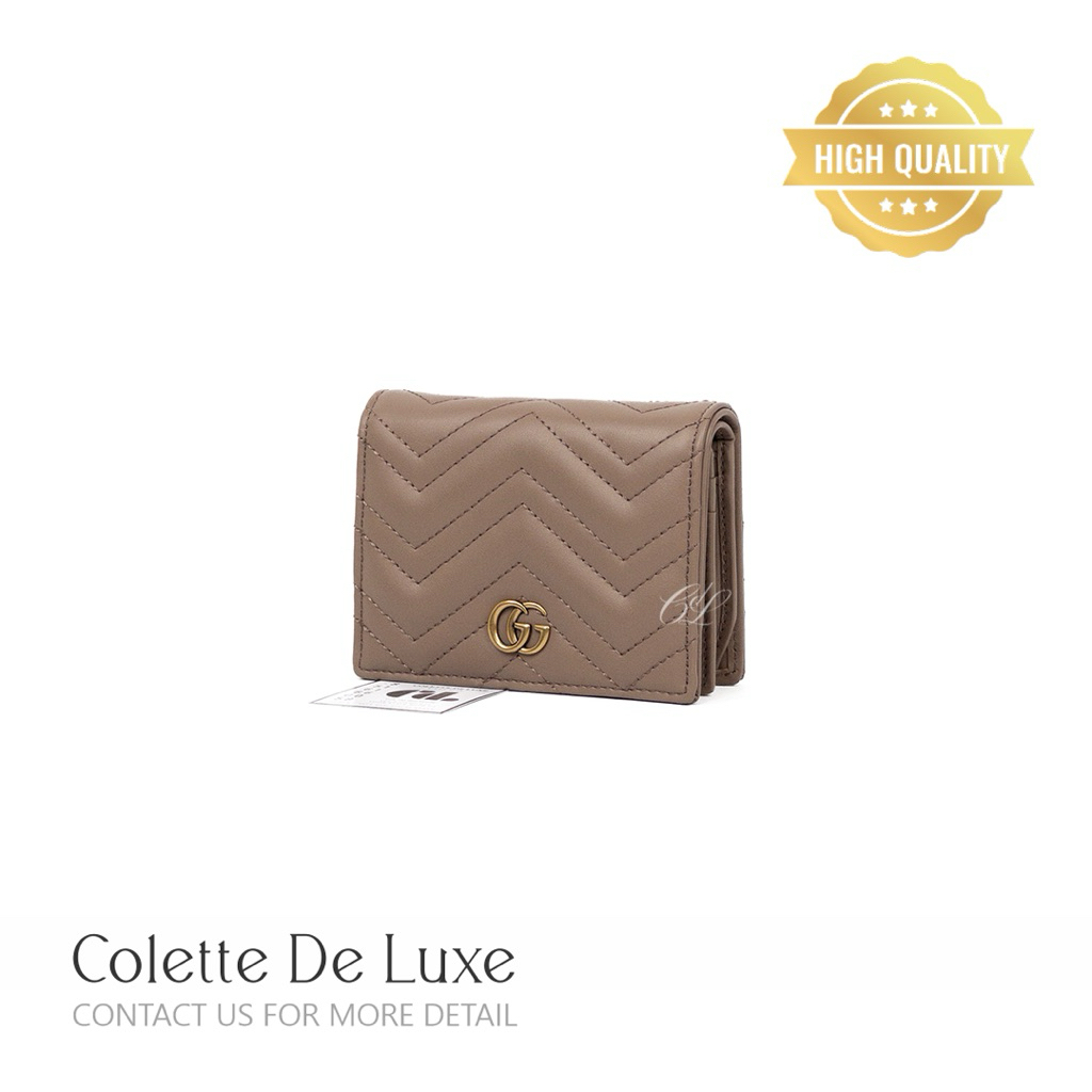 GG Marmont Cardcase Wallet in Dusty Pink GHW