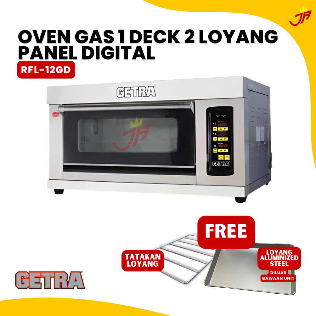 GETRA - Gas Baking Oven RFL-11GD / Oven Getra 1 Loyang RFL 11GD / Oven Deck Digital Free Tatakan Loy