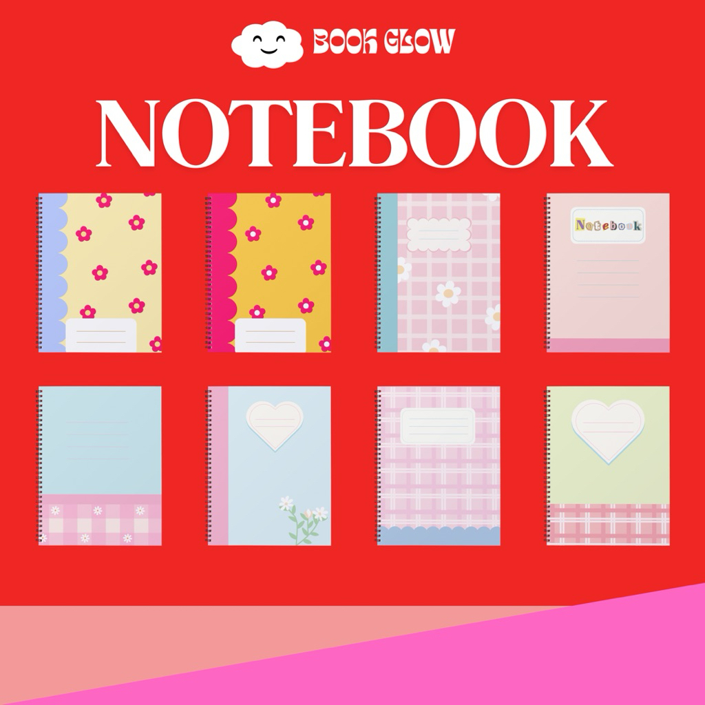 Notebook Aesthetic Spiral A5 isi 100 Halaman 50 Lembar Buku Catatan Spiral Notebook Spiral 100 Halam