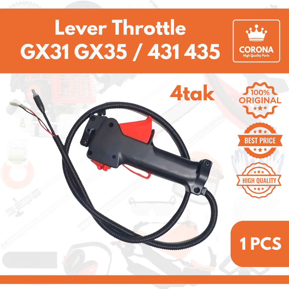 Throttle Lever Stang Handel Gas GX 31 35 Assy Komplit Kabel Gagang Mesin Potong Rumput 4 tak 431 435