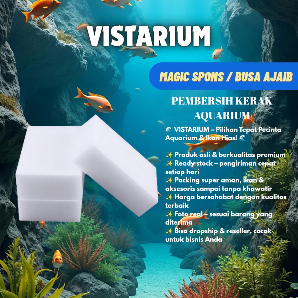 magic spons busa ajaib spons ajaib pembersih kerak magic sponge aksesoris aquarium