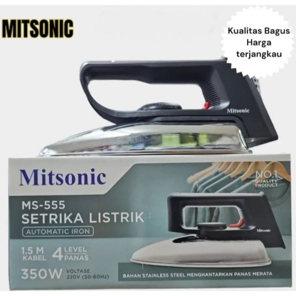 Setrika stainless mitsonic ms 555/gosokan stainless mitsonic ms 555