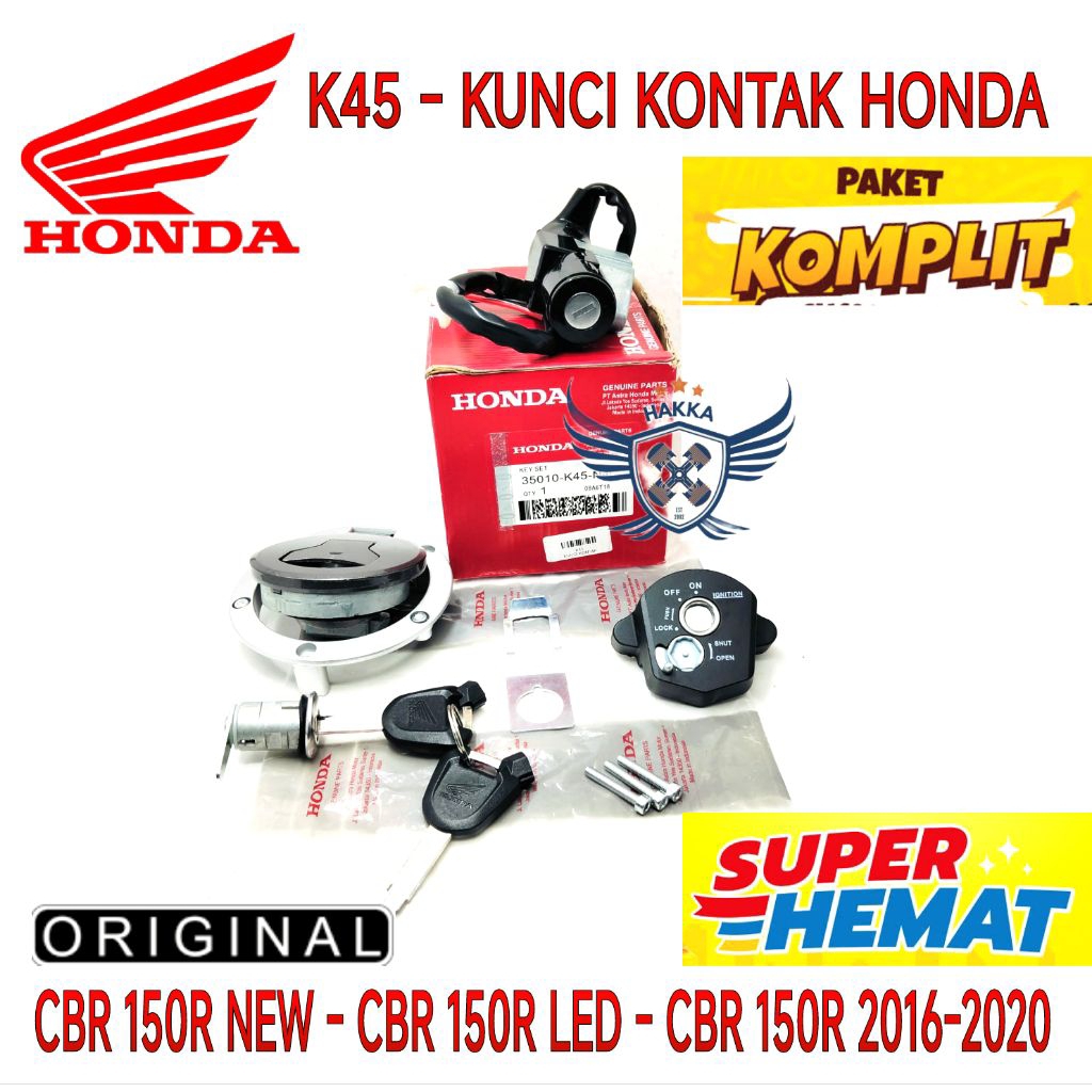 K45 ORIGINAL KUNCI KONTAK HONDA CBR 150R NEW, KUNCI KONTAK HONDA CBR 250R LED, KUNCI KONTAK HONDA CB