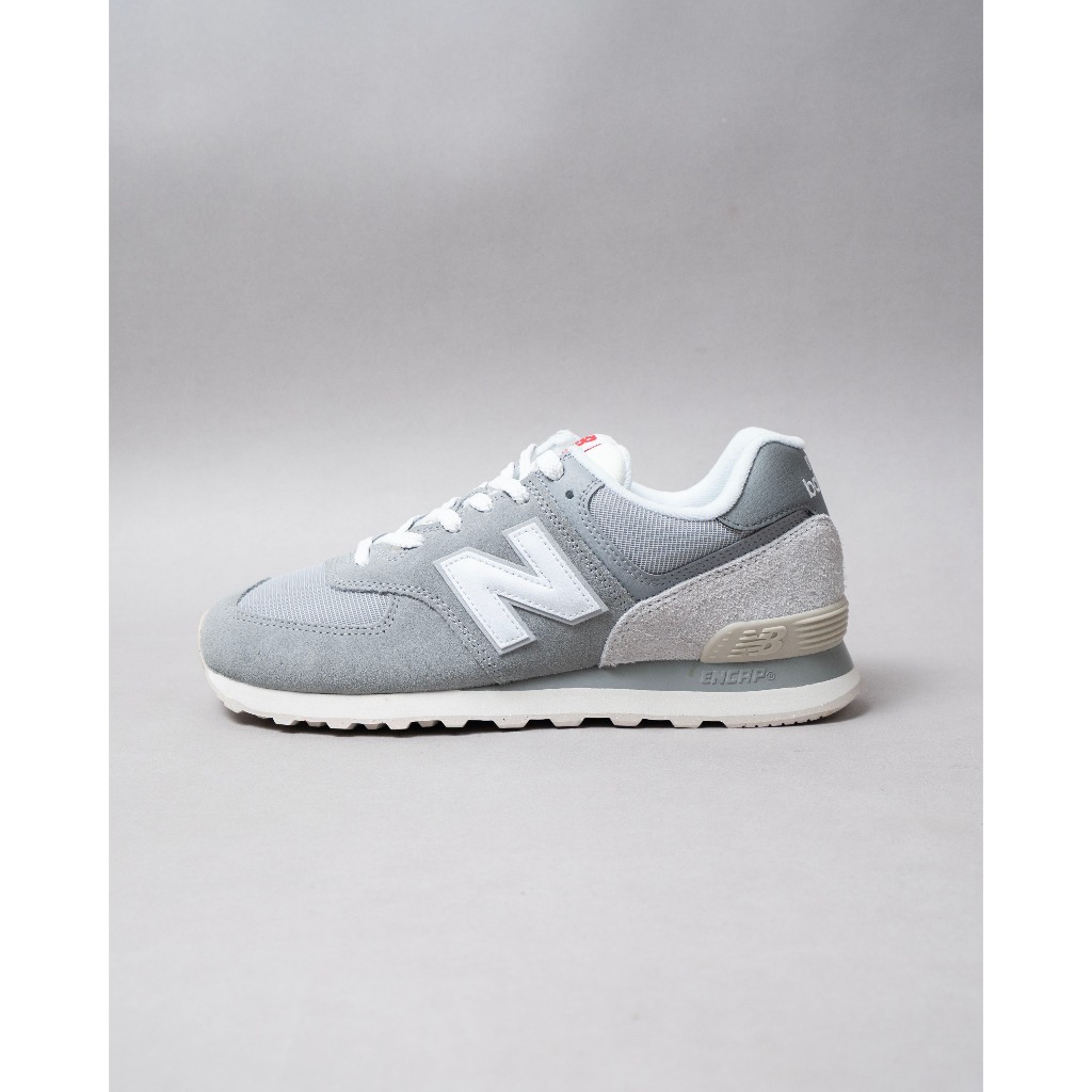 SEPATU CASUAL / New Balance 574 - GREY WHITE TOUNGE RED
