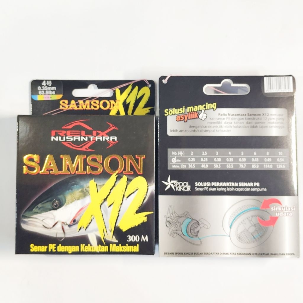 Samson X12 300m  Senar PE Tali pancing  benang Pancing Relix Nusantara