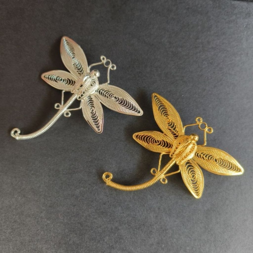 Bros capung lapis emas 24k/bros emas/bros perak/bros hijab/bros sultan/bros souvenir. Clips