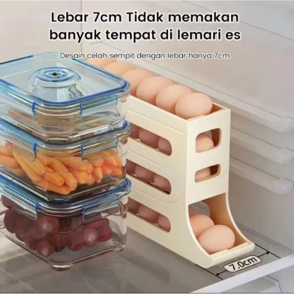 RAK PENYIMPANAN TELUR 4 TINGKAT. RAK TELUR KULKAS