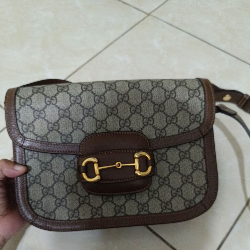 Tas selempang / sling kulit asli preloved
