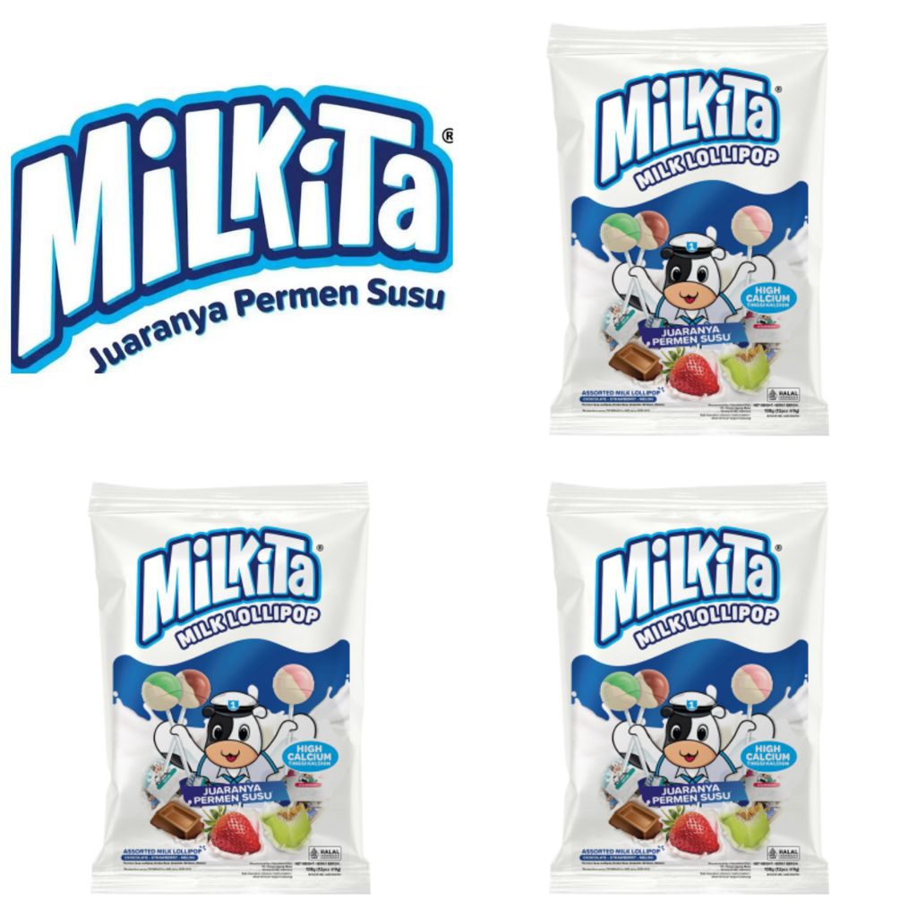 Milkita Permen Susu Lolipop Aneka 108 Gr