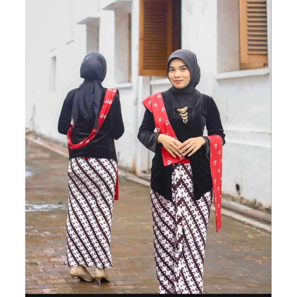 SEWA kebaya kutubaru polos set (lokasi JOGJA)
