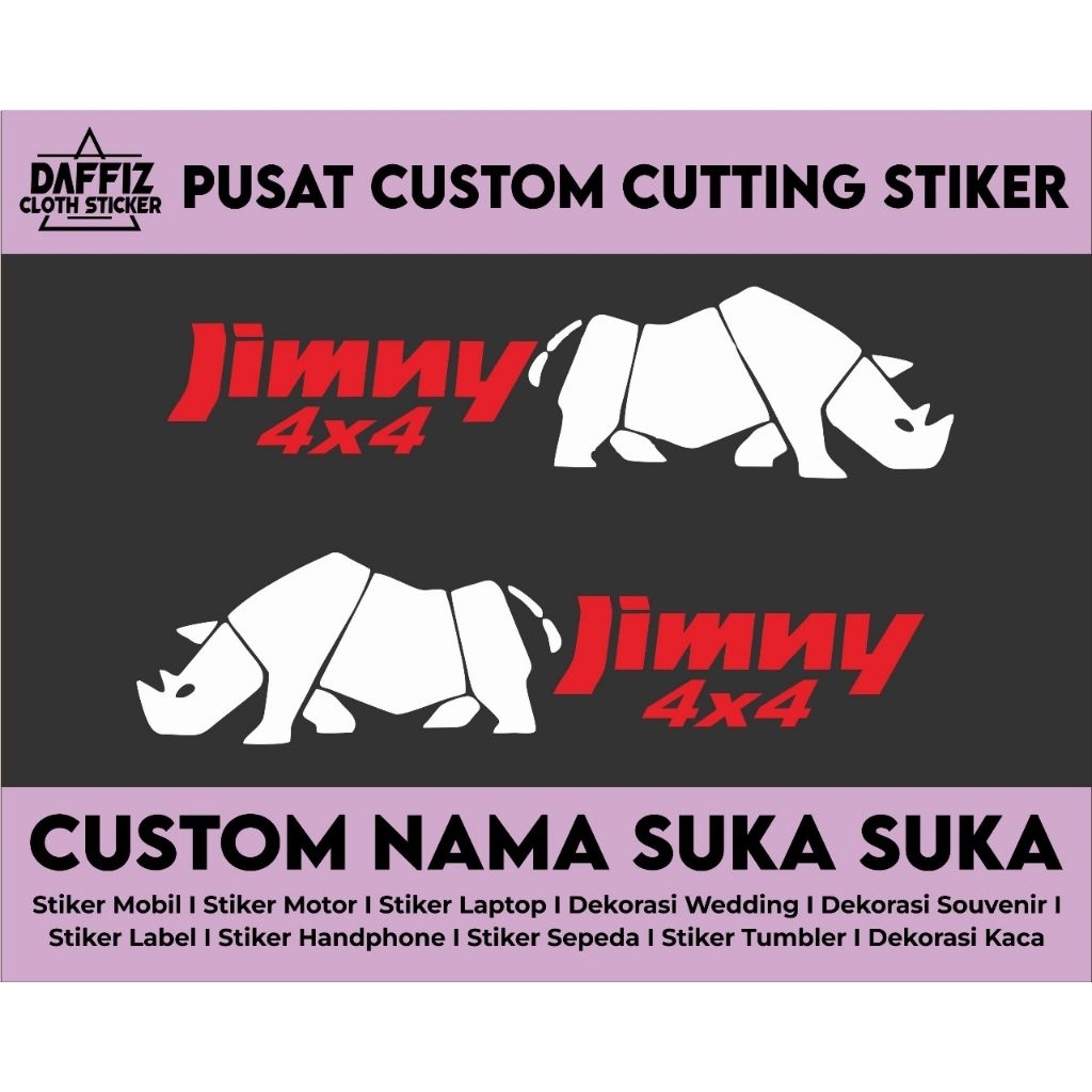 STIKER CUTTING JIMNY 4X4 (2 PCS )