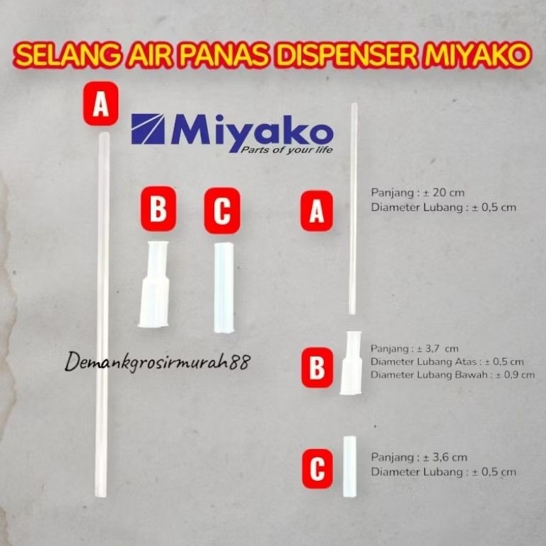 ORIGINAL Selang Dispenser Miyako Selang Dispenser Air Panas Miyako 1 Set