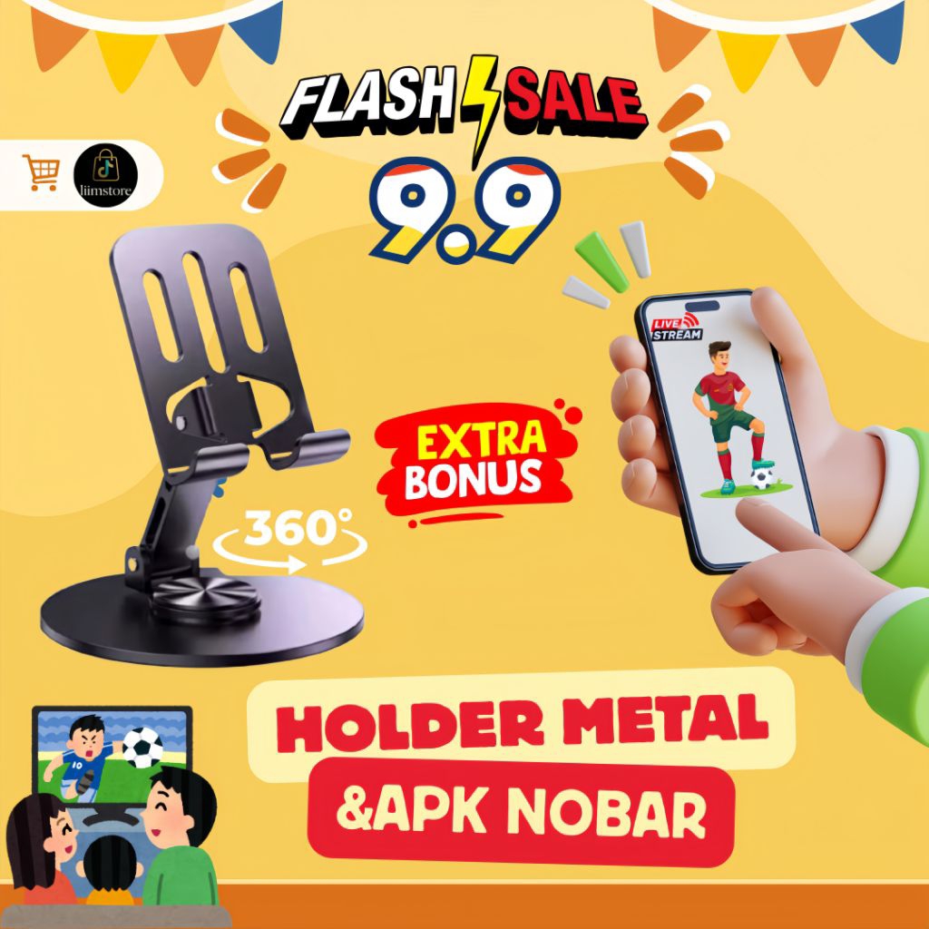 buy 1 get 2 Holder hp & apk nonton tv+siaran olahraga
